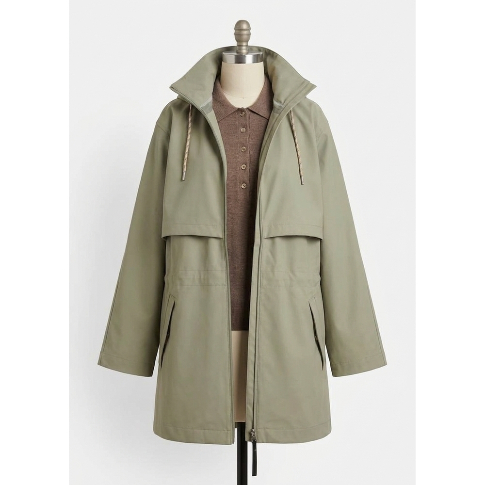 NEW VARLEY alyssa rain jacket in forest fog